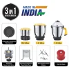 SANFORD Mixer Grinder 1200W SF5912GM-B Red - Image 3
