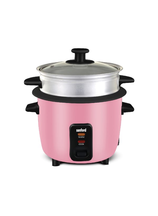 SANFORD Rice Cooker 1.5L SF2511RC Pink + Free FL9127CMW Blue 6pcs 6.5" plates worth Rs 300 - Image 2