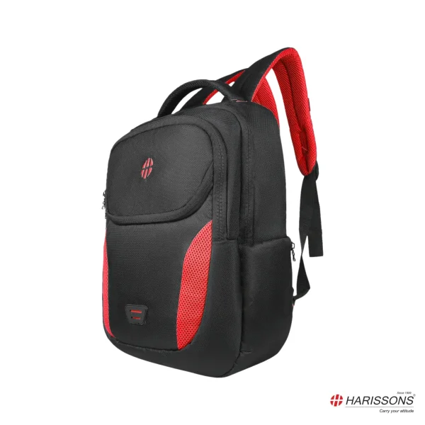 HARISSONS Spark Casual Laptop Backpack Black Red