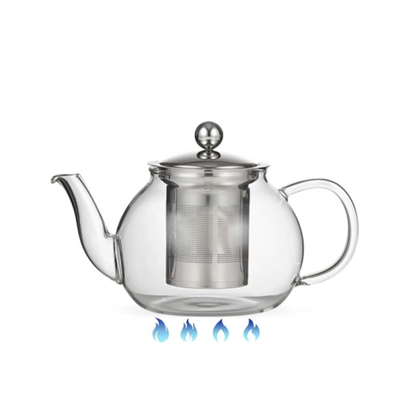 Tea Infuser Glass Pot - Gas Stove Friendly (ABD581)