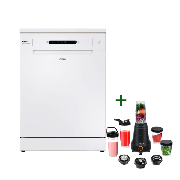 CANDY Free Standing Dish Washer 13 Places Settings  CF3E7LOW + Free RICO MG2203 Nutri Pro worth Rs 2990