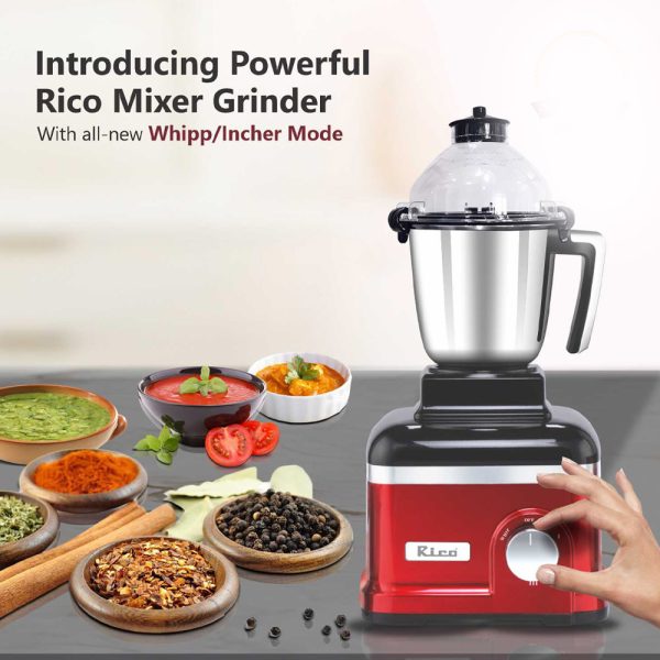 RICO Mixer Grinder MG2409 1000W 4 Jars - Image 2