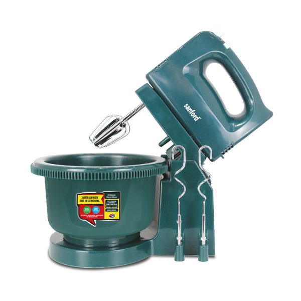 SANFORD Stand Mixer With Bowl SF1356SM Green + Free SF3343Ek worth Rs 990 - Image 5