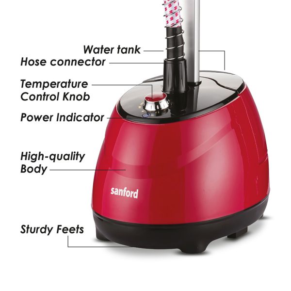 SANFORD Garment Steamer SF2910GS Red + Free Heavy Dry Iron SF20DI worth Rs 1490 - Image 5