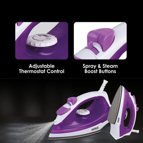 SANFORD Steam Iron SF48SI Purple Pink - Image 2