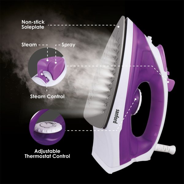 SANFORD Steam Iron SF48SI Purple Pink - Image 3