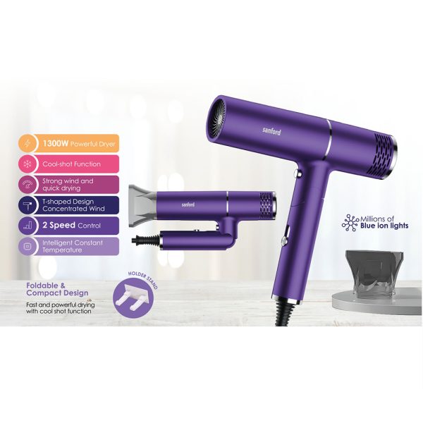 SANFORD Hair Dryer SF9678HD Purple - Image 6