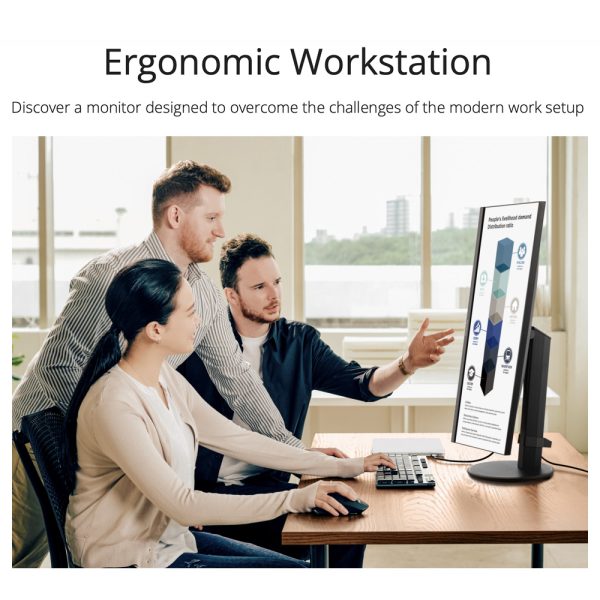 VIEWSONIC 24" FULL HD ERGONOMIC,DOCKING STATION - USB-C HUB, HDMI, DISPLAY PORTS VG2409U-2 - Image 5