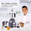 WONDERCHEF Regalia Mixer Grinder 750W, 230V~50Hz, 3 Stainless Steel Jars, Black, 5 Years Warranty 63154821 (WON742) - Image 2