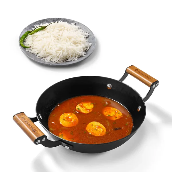 WONDERCHEF Cast Iron Ferro Kadhai Wok 24cm (WON746) 63154905