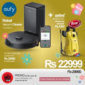 EUFY CLEAN X8 PRO SES B2B - EUROPE (EXCLUDED UK PLUG) BLACK ITERATION 1 (T2276G11) + FREE Car Washer SF8503HPW