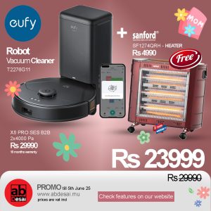 EUFY CLEAN X8 PRO SES B2B - EUROPE (EXCLUDED UK PLUG) BLACK ITERATION 1 (T2276G11) + FREE SF1274QRH Heater