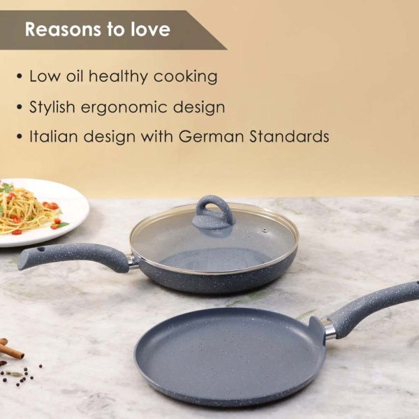 WONDERCHEF Granite 3 Pc Cookware Set with Lid, Non Stick, 2 Years Warranty 63154634 (WON754) - Image 9
