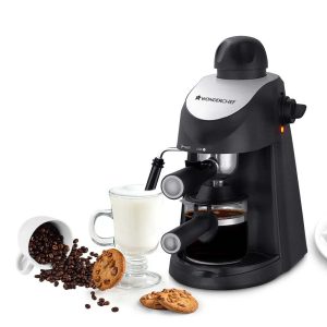 WONDERCHEF Regenta Espresso Coffee Maker 5-bar | Built in Milk Frother | Make Espressos, Cappuccinos & Lattes at Home | Metal Porta Filter | 2 Years Warranty 63154851 (WON762)