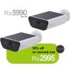 EZVIZ CB5 4K , 8 MP 3840 × 2160 Battery-Powered with integrated Solar Panel NEW EZCB5 x2pcs ( Get the second one at 50% off on the Normal Price )