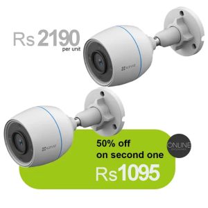 EZVIZ H3C 2MP 1080P Wi-Fi Smart Home Camera EZH3C x 2pcs ( Get the second one at 50% off on the Normal Price )