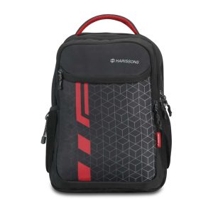 Harrisons LASER Blk Red Casual Backpack