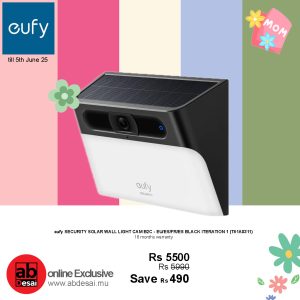 EUFY SECURITY SOLAR WALL LIGHT CAM B2C - EU/ES/FR/ES BLACK ITERATION 1 (T81A0311)