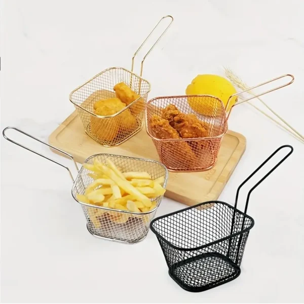 STAINLESS STEEL BASKET FOR SNACK AND FRIES Silver ABD11459 - Image 3