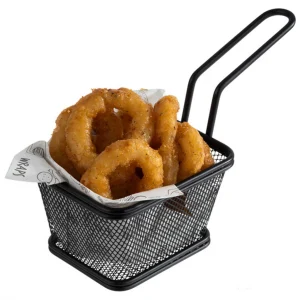 STAINLESS STEEL BASKET FOR SNACK AND FRIES Black ABD11460