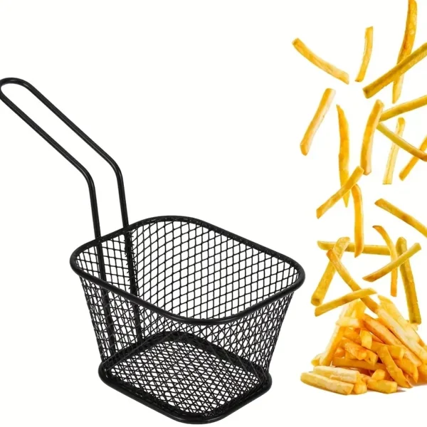 STAINLESS STEEL BASKET FOR SNACK AND FRIES Silver ABD11459 - Image 4