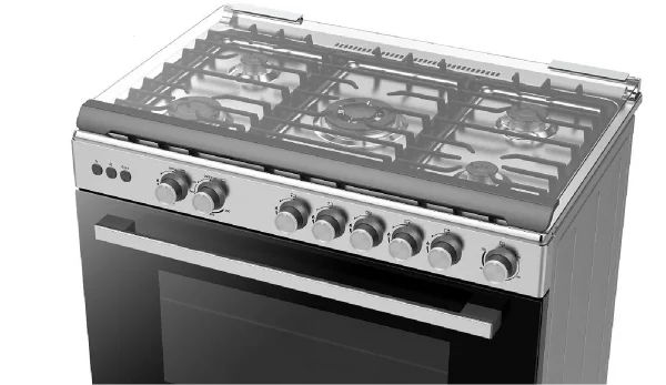 SHARP 90cm Freestanding Cooker with 5 Gas Burners Oven & Cast Iron Support - GN-SM9058L - Image 3