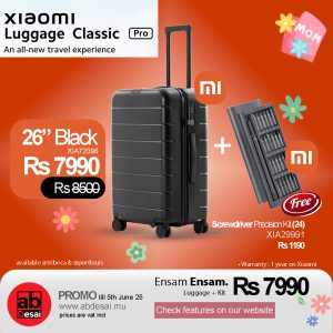 XIAOMI Luggage 26" PRO Black XIA72096 + XIAOMI Screwdriver Precision Kit XIA29991 - Save Rs 510 plus get a gift worth Rs 1190 on this offer