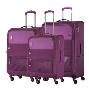 AMERICAN TOURISTER Majoris Set 3pcs Wineberry + FREE Harissons Livit Folding Bag + Harissons Money Bag