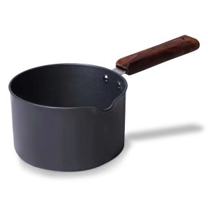 WONDERCHEF Ebony Hard Anodized 16 cm Nonstick Sauce Pan | 2 L | 3.25 mm | Black and Brown 63152546 (WON159)