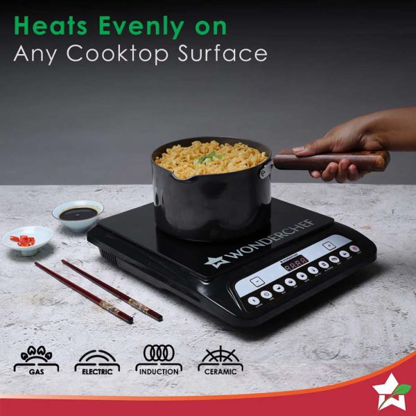 WONDERCHEF Ebony Hard Anodized 16 cm Sauce Pan | 2 L | 3.25 mm | Black and Brown 63152546 (WON159) - Image 3