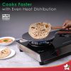WONDERCHEF Ebony 25 cm Roti Tawa | Wooden Handle | Hard Anodized Aluminium | 4.06 mm | 5 Years Warranty | Black 63152886 (WON757) - Image 5