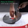 WONDERCHEF Ebony 25 cm Roti Tawa | Wooden Handle | Hard Anodized Aluminium | 4.06 mm | 5 Years Warranty | Black 63152886 (WON757) - Image 6