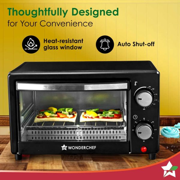 WONDERCHEF Oven Toaster Griller (OTG) 10 L | Bake, Grill, Roast | Auto-Shut Off | Heat-Resistant Tempered Glass | Customised Time & Temperature Control | Easy to Clean | 2 Year Warranty 63155032 (WON761) - Image 4