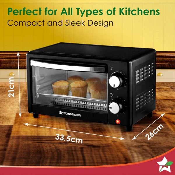 WONDERCHEF Oven Toaster Griller (OTG) 10 L | Bake, Grill, Roast | Auto-Shut Off | Heat-Resistant Tempered Glass | Customised Time & Temperature Control | Easy to Clean | 2 Year Warranty 63155032 (WON761) - Image 6