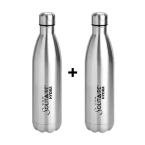 SOLITAIRE Stainless Steel Hot/Cold Vacuum Water Bottle 750ml HB03 x 2 units
