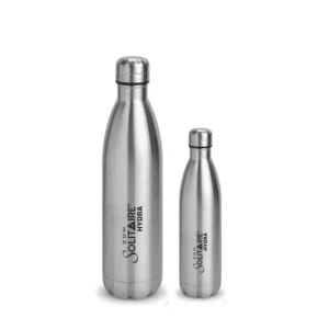 SOLITAIRE Stainless Steel Hot/Cold Vacuum Water Bottle 750ml HB03 ( Add Rs 200 and get the HB02 500ml SS Bottle worth Rs 690 )
