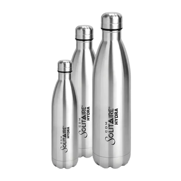 SOLITAIRE Stainless Steel Hot/Cold Vacuum Water Bottle Set