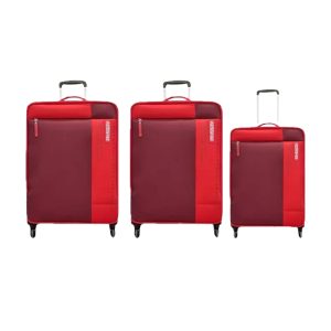 AMERICAN TOURISTER Marina Set 3pcs Red + FREE Harissons Livit Folding Bag + Harissons Money Bag (Copy)