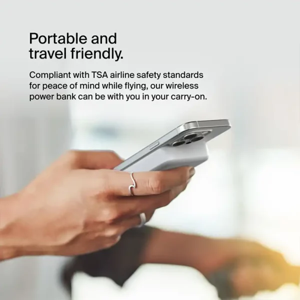 BELKIN BoostCharge Qi2 Magnetic 15W Wireless Power Bank 10K + Stand, for iPhone 16/15/14/13/12 White BPD008BTWH - Image 9