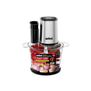 SANFORD 500W Food Chopper with 3L Glass Bowl, SS Blades & 2-Speed Control SF5580FC