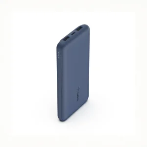 BELKIN 10k Power Bank With USB-C 15w, Dual USB-A, 15cm USB-A To C Cable, Blue BPB011BTBL