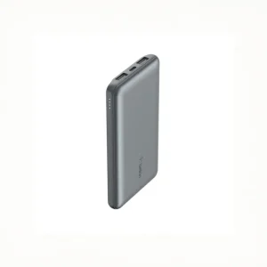 BELKIN 10K Power Bank With USB-C 15w, Dual USB-A, 15cm USB-A To C Cable, Grey BPB011BTGY