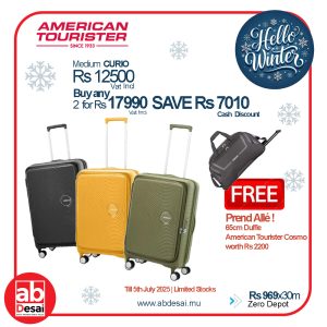 AMERICAN TOURISTER Curio Medium x 2 pcs (any colour as per availability) + Free American Tourister Cosmo Duffle 65cm