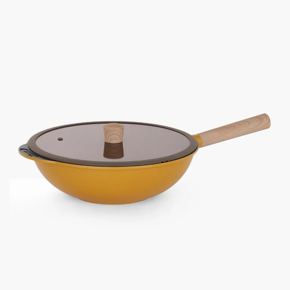 AMERCOOK Fusomoku III Wok 32x10.5cm Yellow (71013)