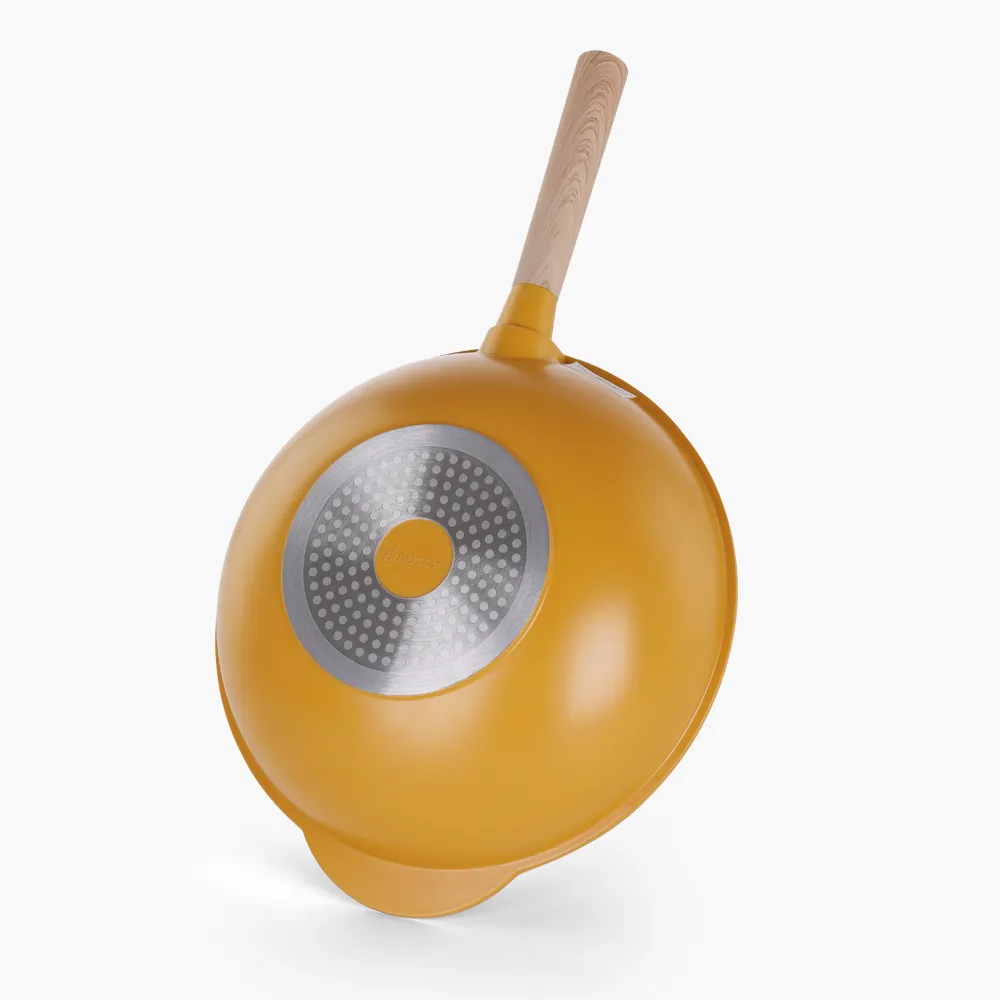 AMERCOOK Fusomoku III Wok 32x10.5cm Yellow (71013) - Image 4