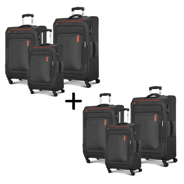 AMERICAN TOURISTER 2 Sets of 3pcs Black (Total 6pcs) Valid till 2nd Oct 2025 : as per colour and stock availability