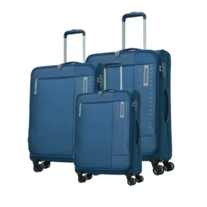 AMERICAN TOURISTER Marina Set 3pcs Blue + cosmo 65cm Free worth Rs 3190