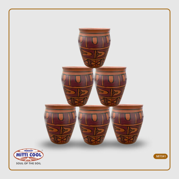 MITTICOOL Abstract Cross  Glass Set 6p 200ml (MIT041x2sets) - Image 3