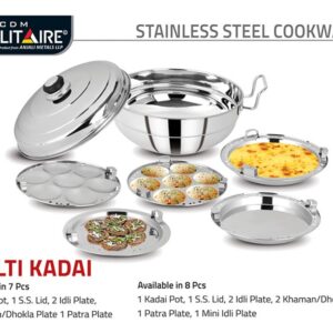 SOLITAIRE Stainless Multi Functional Stainless Steel Cooking Pot IBM801