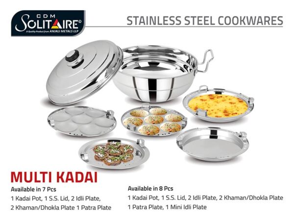 SOLITAIRE Stainless Multi Functional Stainless Steel Cooking Pot IBM801